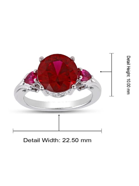 Ruby ​​ring with Diamonds in Rose Gold | KLENOTA