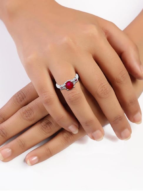 Unheated Ruby Ring, Natural Manik Gemstone Ring - Shraddha Shree Gems