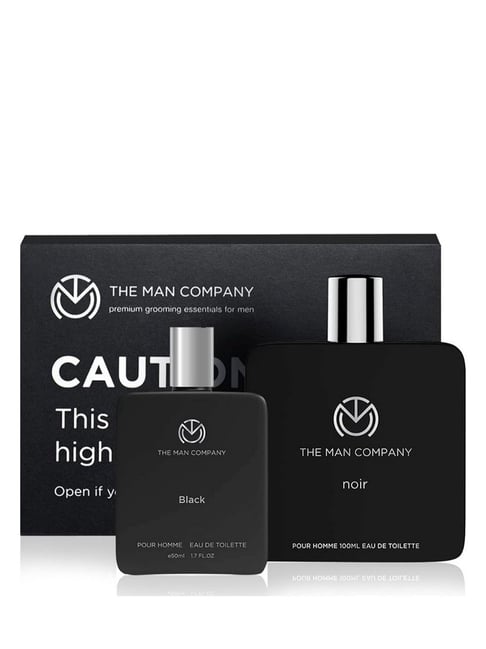 Buy THE MAN COMPANY Black Noir Pour Homme Set for Men Women at