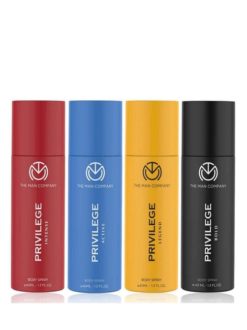 THE MAN COMPANY Privilege Intense, Active, Legend, Bold, Body Spray Set for  Men Women