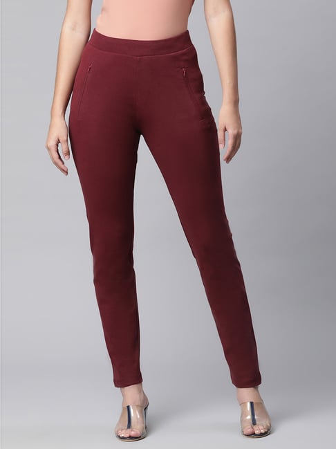Global Republic Trousers and Pants  Buy Global Republic Women Pink Cotton  Plain Trouser Online  Nykaa Fashion