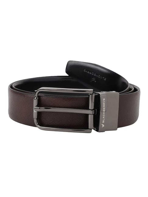 Blackberrys Men Slider Buckle Textured Leather Belt