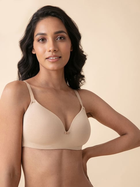 Nykd By Nykaa Cotton Lightly Padded Wire Free Everyday T-Shirt Bra  Wireless, 3/4Th Coverage Price in India, Full Specifications & Offers