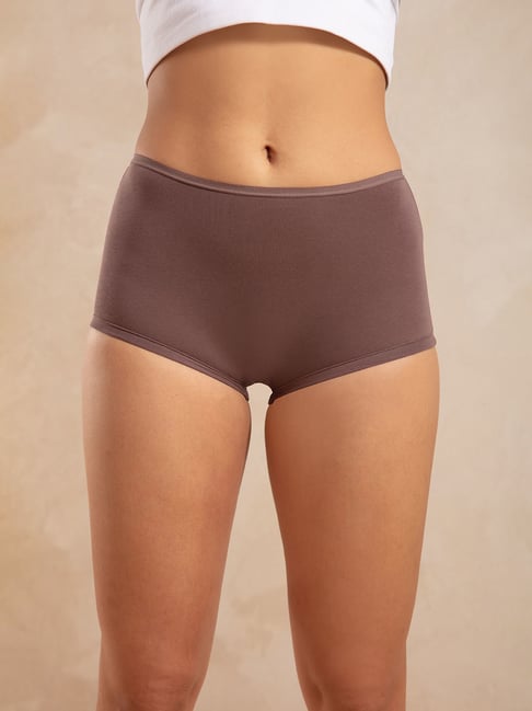 Nykd By Nykaa Cotton Mid Waist Boyshort Panties With Inner Elastic For Women - Nyp082 Price in India