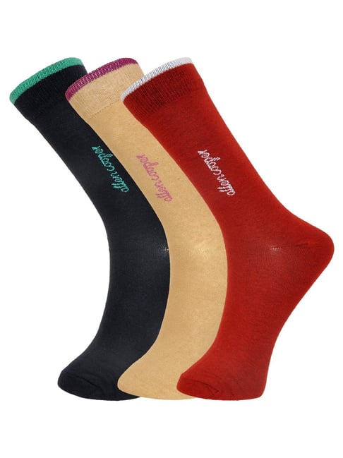 Allen Cooper Multicolor Socks - Pack of 3