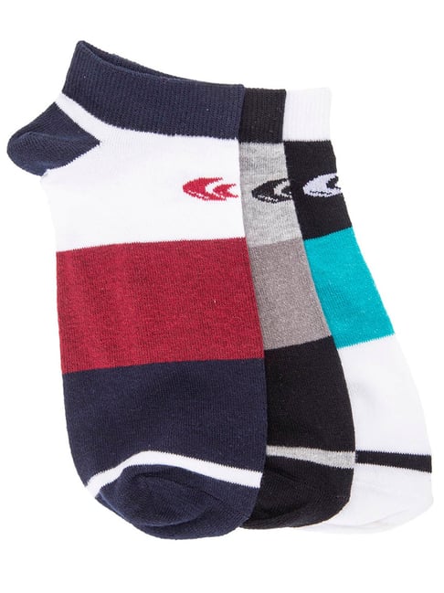 Allen Cooper Multicolor Colour-Block Socks - Pack of 3