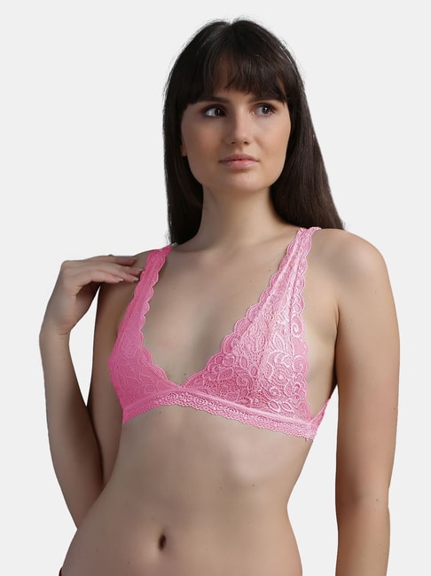 Buy N-Gal Pink Non-wired Non-padded Bralettes Bra for Women Online @ Tata  CLiQ