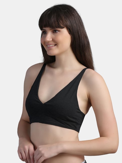 Buy N-Gal Black Non-wired Non-padded Bralettes Bra for Women Online @ Tata  CLiQ