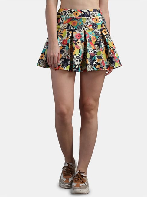 N-Gal Multicolor Floral Print Skirt Price in India