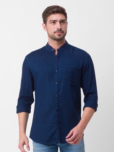 Buy Navy Blue Shirts for Men by SIN Online | Ajio.com