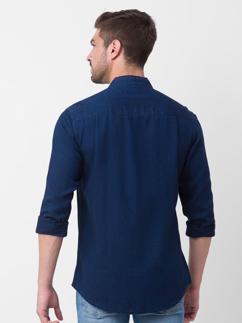 Buy Spykar Light Blue Slim Fit Denim Shirts for Mens Online @ Tata CLiQ-sgquangbinhtourist.com.vn
