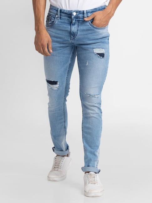 kkboxly Slim Fit Ripped Jeans, Men's Casual Street Style Distressed Medium  Stretch Denim Pants | Estilo de rua, Calças de ganga rasgadas, Calças de  ganga