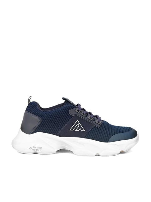 Alberto Torresi Men's Navy Running Shoes