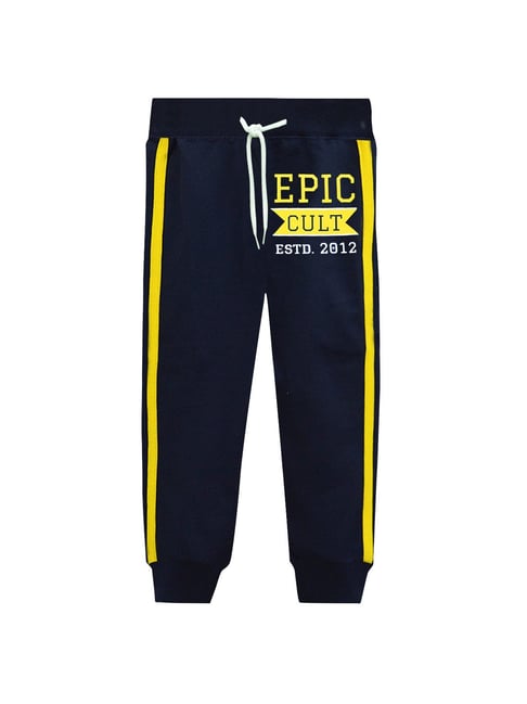 A.T.U.N. Navy Blue Digital Print Joggers-picture-41