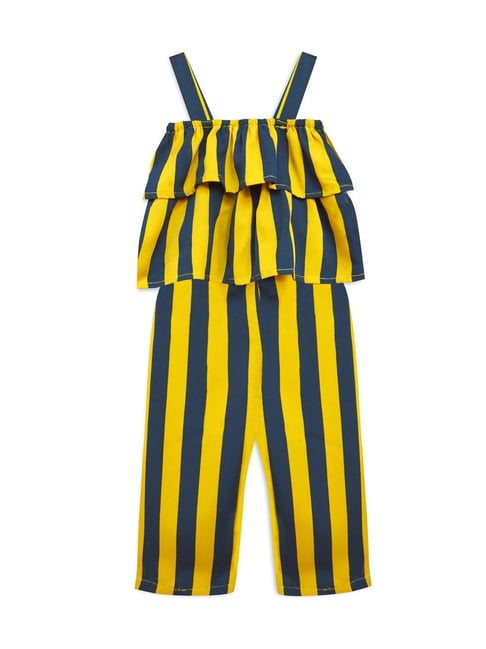 A.T.U.N. Mustard & Navy Striped Jumpsuit-picture-18