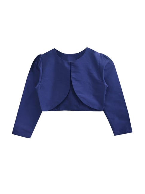 A.T.U.N. Navy Solid Full Sleeves Shrug-picture-40