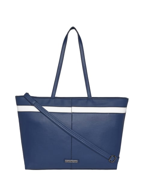 Caprese Blue Solid Large Shoulder Bag