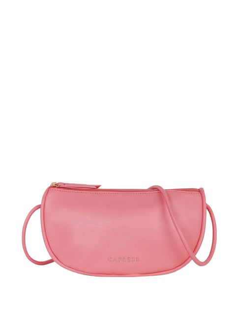 Buy Caprese Pink Solid Small Sling Handbag Online At Best Price