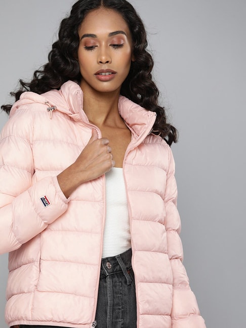 Buy Levi's Pink Full Sleeves Puffer Jacket for Women's Online @ Tata CLiQ