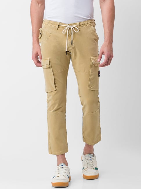 Buy Spykar Khaki Rfd Twill Lycra Mid Rise Trousers for Men (Size:  30)-MVTCG1BC024-Khaki at Amazon.in