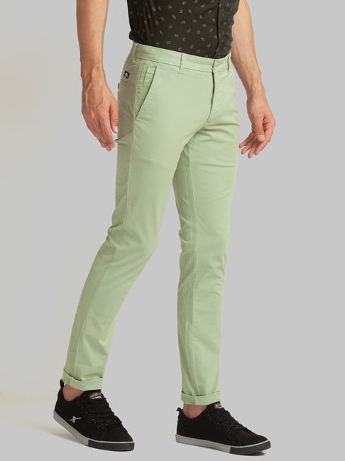 METRONAUT Slim Fit Men Cotton Blend Light Green Trousers  Price History
