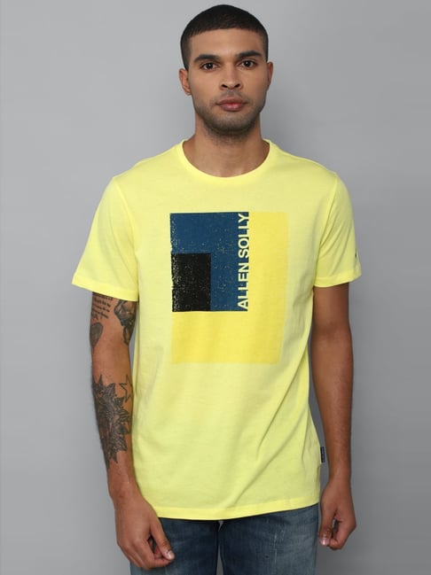 allen solly yellow t shirt