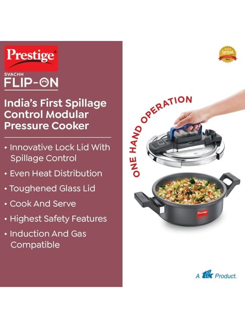 Prestige Flip on Review  Stainless steel Induction Bottom Pressure cooker  