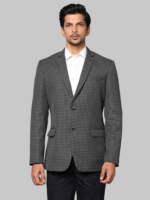 Buy Louis Philippe Grey Slim Fit Notch Lapel Check Blazer for Men's Online  @ Tata CLiQ