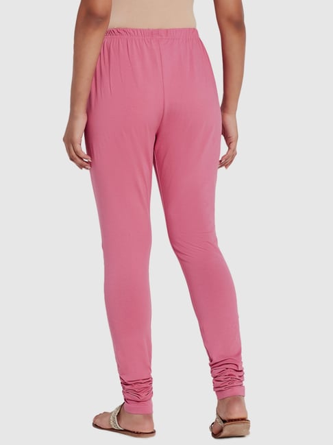 Buy Fabindia Pink Cotton Blend Regular Fit Leggings for Women Online Tata CLiQ