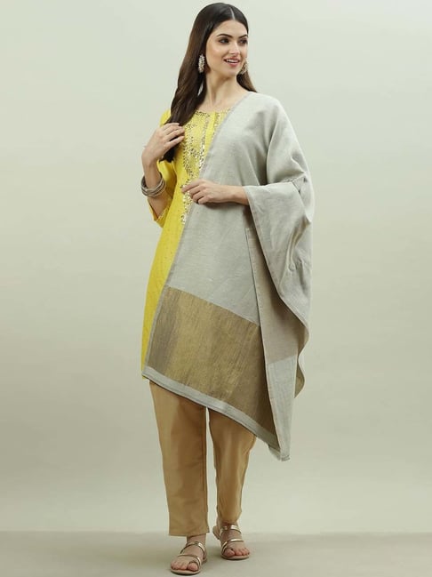 Biba Grey Woven Pattern Stole