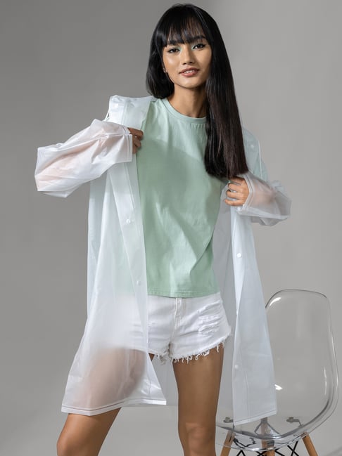 Cropped TPU Transparent Jacket. Stylish Rain Jacket ! – DOMDRICH