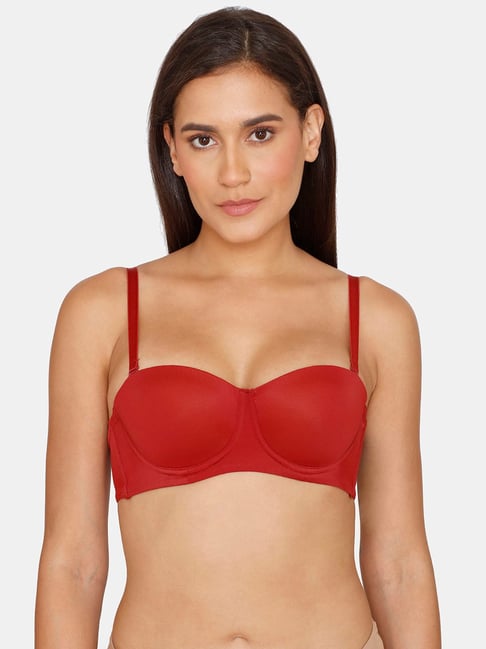 Zivame Red Under-wired Padded T-Shirt Bra Price in India