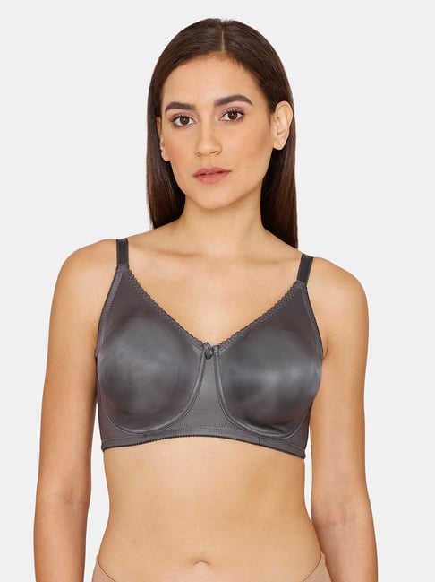 Zivame Grey Non-wired Non-padded Full Coverage Bra Price in India