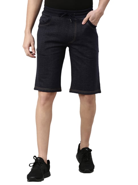 Proline Navy Cotton Regular Fit Shorts