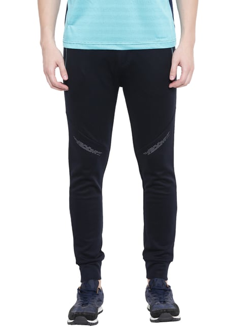 Proline Navy Cotton Regular Fit Joggers-Proline-Apparel-TATA CLIQ