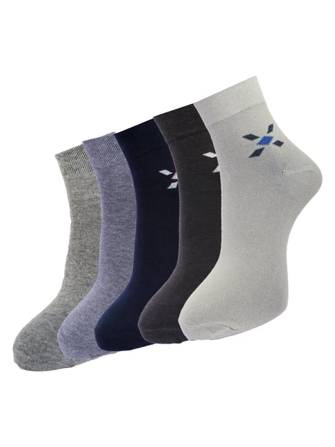 Dollar Multi Cotton Free Size Socks - Pack of 5