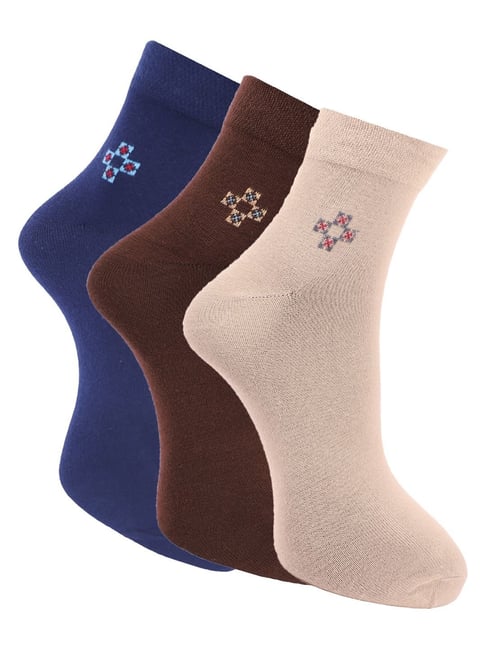 Dollar Multi Cotton Free Size Printed Socks Pack of