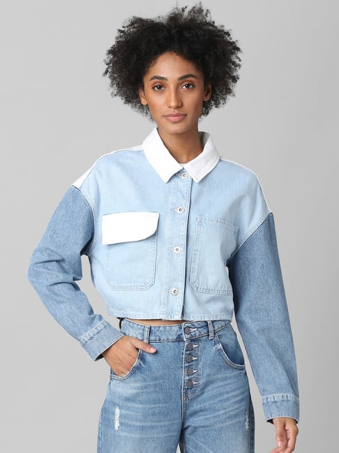 Missguided patchwork denim clearance jacket