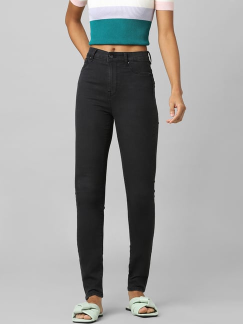 Only Black Skinny Fit Lightly Washed Jeans-image-31