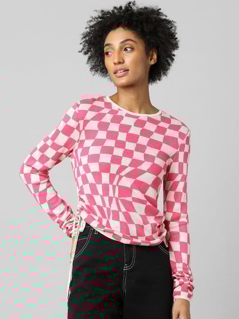 Only Pink Check Pullover-picture-14