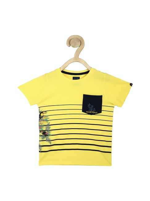 Allen Solly Junior Yellow Striped T-Shirt