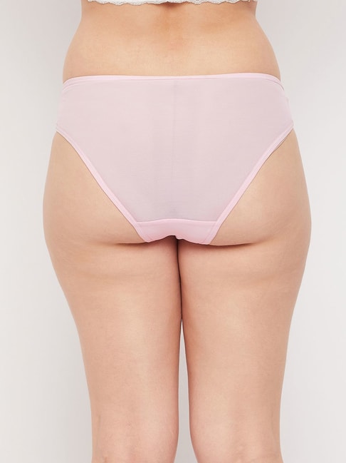 Buy Clovia Pink Lace Bikini Panty for Women Online @ Tata CLiQ