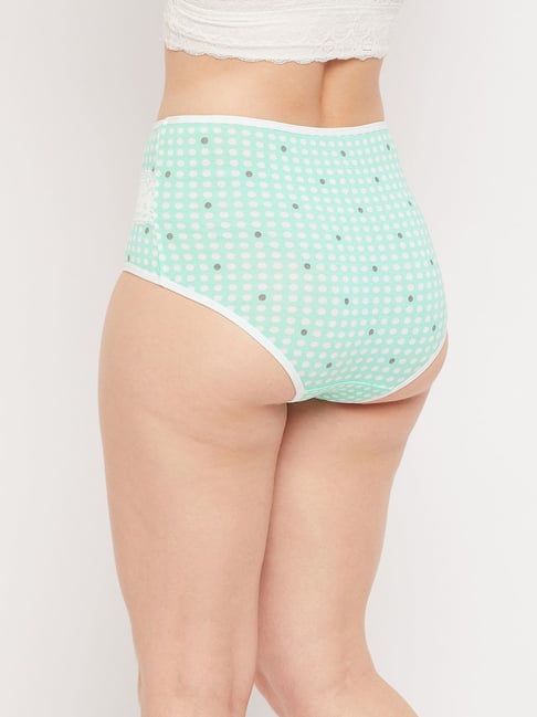 green cotton hipster panty