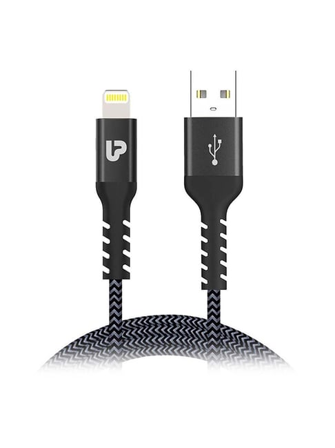 UltraProlink UL1008 MFI Certified Lightning to USB-A 2.4A Fast Data Sync Charging Cable 2mtr (Black)