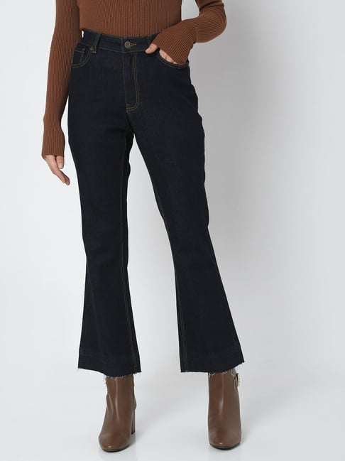 Vero Moda Dark Blue Flared Fit Jeans-picture-38