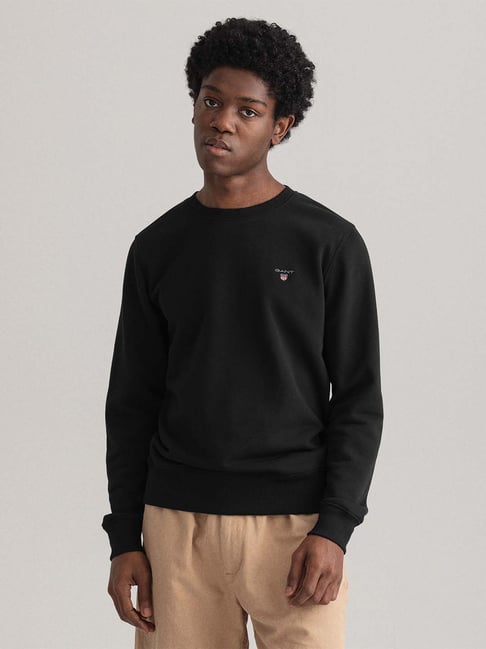GANT Black Round Neck Sweatshirt-picture-35