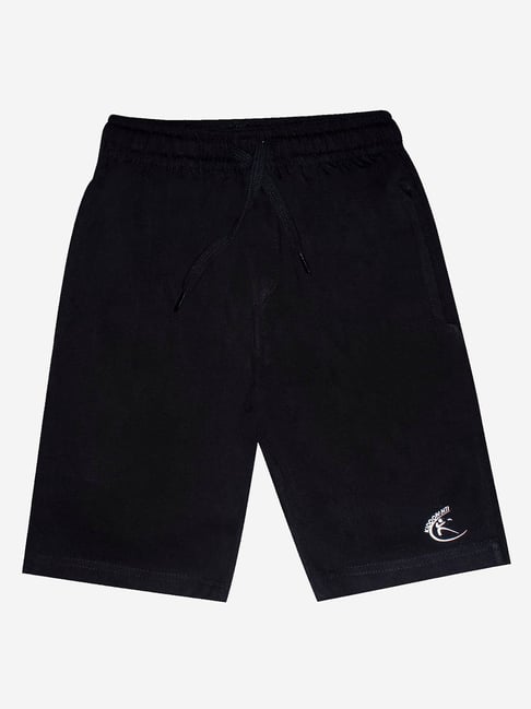 Kiddopanti Kids Black Solid Shorts-picture-41