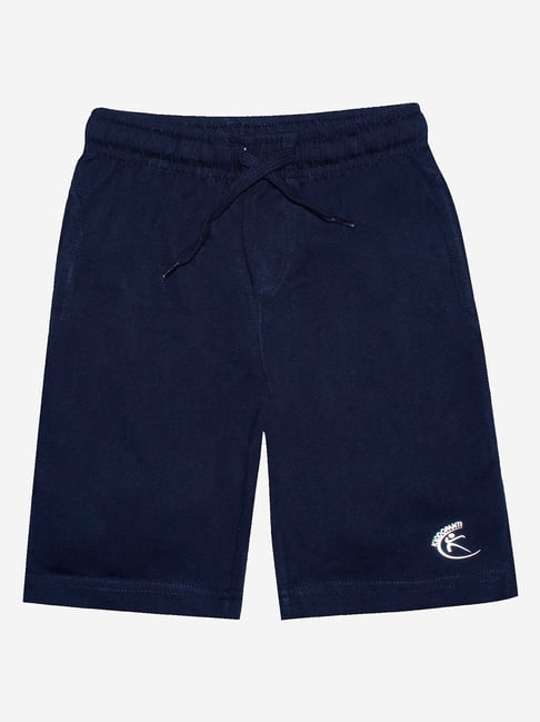 Kiddopanti Kids Navy Solid Shorts-picture-18