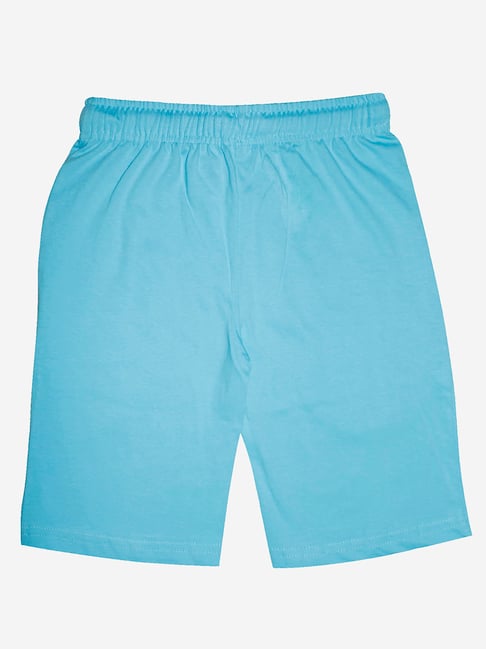 Buy Kiddopanti Kids Sky Blue Solid Shorts for Boys Clothing Online ...