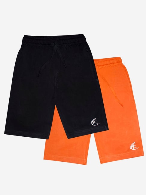 Black store orange shorts